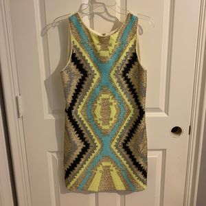 Sequin Tribal Pattern Dress